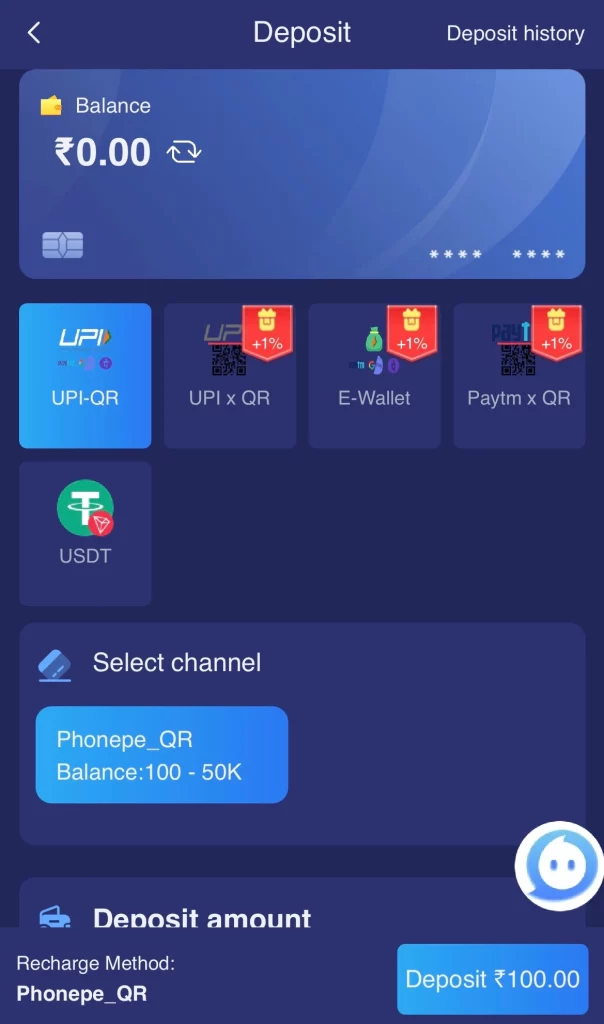 tiranga game deposit